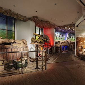 Композиция «Окоп Первой мировой войны». Фрагмент третьего экспозиционного зала.